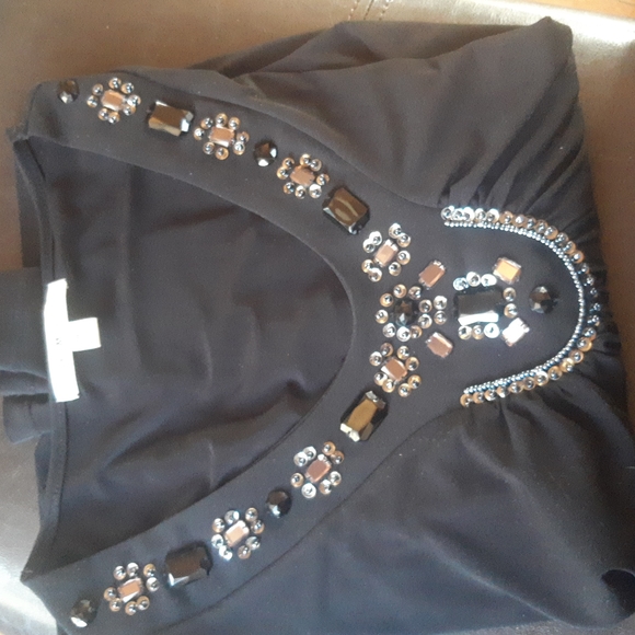 Debbie Morgan size Medium black long sleeve top - Picture 5 of 8